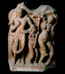 The Rich Courtesan Vasantasena (Sculpture, Kushan Empire)