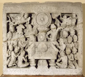 The worship of the Buddhist symbols