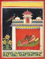 Two lovers in a pavilion (from 