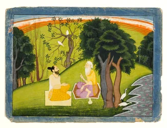 Two Sages in Discussion in a Landscape