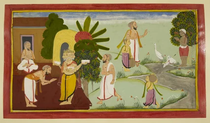 Valmiki Meditates and Brahma Appears Before Him