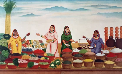Vegetable and Spice Market at Benares