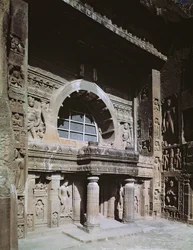 View of the entrance, Cave 19