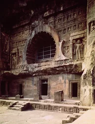 View of the entrance, Cave 26
