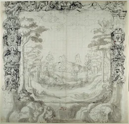 Proscenium and Hunt Scene