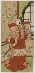 Onoe Kikugogo I as Izumi no Saburo in Ichimura Theater, 1769