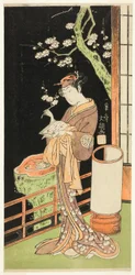 The Actor Segawa Kikunojo II as Oiso no Tora in the Play Soga Moyo Aigo no Wakamatsu, Performed at the Nakamura Theater in the First Month, 1769
