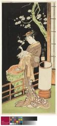 The Actor Segawa Kikunojo II as Oiso no Tora in the Play Soga Moyo Aigo no Wakamatsu, Performed at the Nakamura Theater in the First Month, 1769, c.1769