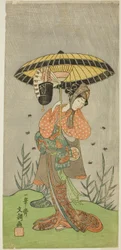The Actor Yamashita Kinsaku II as Nijo no Kisaki in the Play Natsu Matsuri Naniwa Kagami, Performed at the Morita Theater in the Seventh Month, 1770