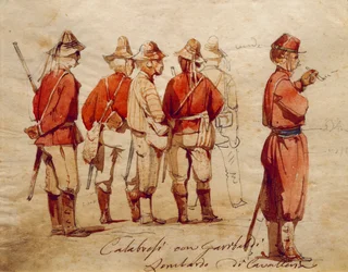 Calabrian army soldiers during Expedition of the Thousand