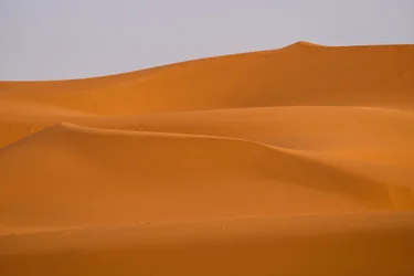 Sand Dunes of Erg Chebbi, Sahara Desert in Morocco, 2022
