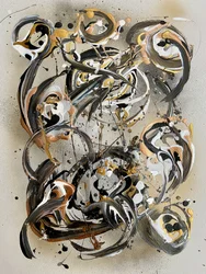 Dynamic Metallic Swirls