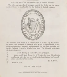 The Seal of the Society of United Irishmen of Belfast