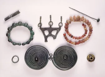 Jewellery found in a female grave at Hallstatt, Celtic