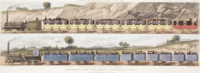 A Train of the First Class of Carriages with the Mail & A Train of the Second Class for Outside Passengers