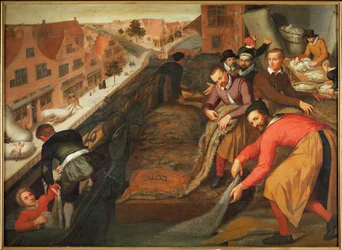 Workers Washing and Sorting Wool, c.1600