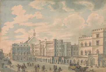 View of the Houses of Lords and Commons from Old Palace Yard