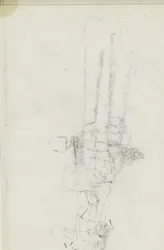 Abklatsch van de krijttekening op blad 25 verso