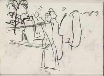 Figures, possibly walking