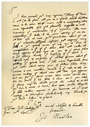 Letter from Sir Isaac Newton to William Briggs, 20th June 1682