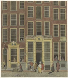 The Bookstore and Lottery Office of Jan de Groot in Kalverstraat, Amsterdam