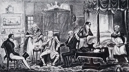 A Man Suffering from Over-Indulgence