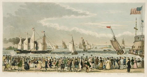 Arrival of the Great Western Steam Ship, off New York on Monday 23rd April, 1838, pub. 1842