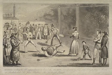 Illustration of a Scene at the Fleet Prison, from 