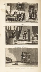 Trades in Regency England: Ale-house, silk mill and stocking weaver