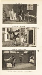 Trades in Regency England: Turnery, broom-maker and paper making