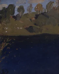 At a lake. Autumn