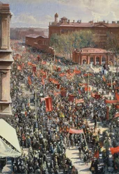 Demonstration on the October 25th Avenue (sketch)