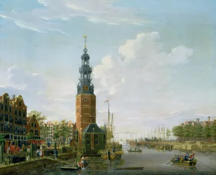 View of Amsterdam with the Montelbaanstower on the Oude Schans, 1777
