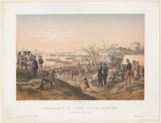 Landing of the Turkish army at Yevpatoria under the command of Omer Pasha, 1855