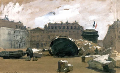 Commune of Paris: the toppled Vendome column