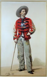 Expedition of Mexico: portrait of General Gaston Galliffet in Mexico