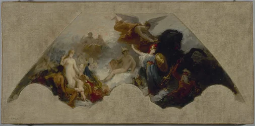 Minerva Battling Brutal Force Before the Reunited Olympus, ca. 1872