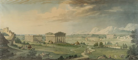 View of the Magnificent Ruins of the Ancient City of Pesto