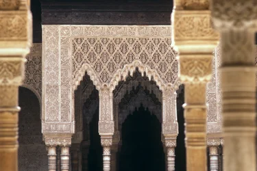 Detail of arches in the Court of Lions