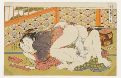 Seamstress and her Lover, No. 6 from Twelve Bouts in the Way of Love (Shikidō torikumi jūniban)