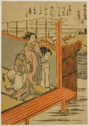 Tamashima River in Hizen Province (Tamashimagawa, Hizen), from the Series 