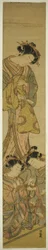 The Courtesan Segawa of Matsubaya Watching Her Attendants Play Cat