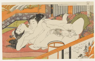 Young Lovers, No. 10 from Twelve Bouts in the Way of Love (Shikidō torikumi jūniban)