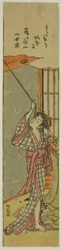 Young Woman Hanging a Mosquito Net