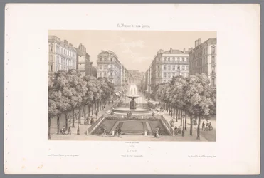 View of the Place and Rue Impériale in Lyon