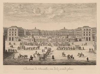 View of the Palace of Versailles, from the Main Square