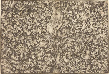 Ornament Panel with Two Lovers, c. 1490-1500