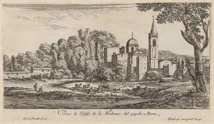View of the Church of Madonna del Popolo in Rome