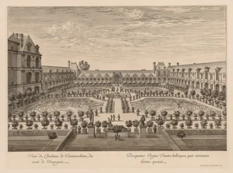 View of the Château de Fontainebleau from the Orangerie Side