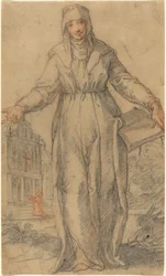Female Saint (Saint Clare of Assisi or Saint Catherine of Siena?)